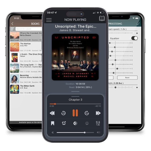 Download fo free audiobook Unscripted: The Epic Battle for a Media Empire and the... by James B. Stewart and Rachel Abrams and listen anywhere on your iOS devices in the ListenBook app.