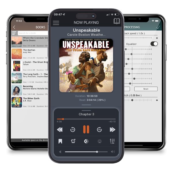 Download fo free audiobook Unspeakable by Carole Boston Weatherford and listen anywhere on your iOS devices in the ListenBook app.