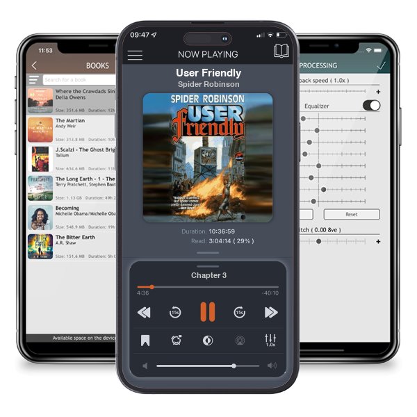 Download fo free audiobook User Friendly by Spider Robinson and listen anywhere on your iOS devices in the ListenBook app.