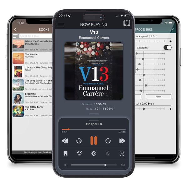 Download fo free audiobook V13 by Emmanuel Carrère and listen anywhere on your iOS devices in the ListenBook app.