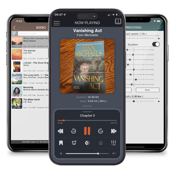 Download fo free audiobook Vanishing Act by Fern Michaels and listen anywhere on your iOS devices in the ListenBook app.