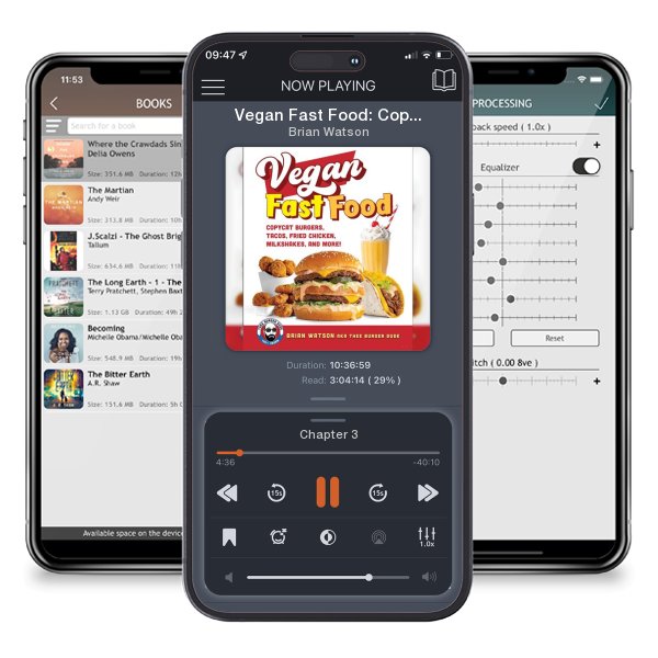 Download fo free audiobook Vegan Fast Food: Copycat Burgers, Tacos, Fried Chicken,... by Brian Watson and listen anywhere on your iOS devices in the ListenBook app.