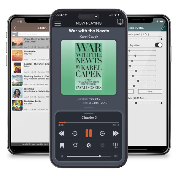 Download fo free audiobook War with the Newts by Karel Čapek and listen anywhere on your iOS devices in the ListenBook app.