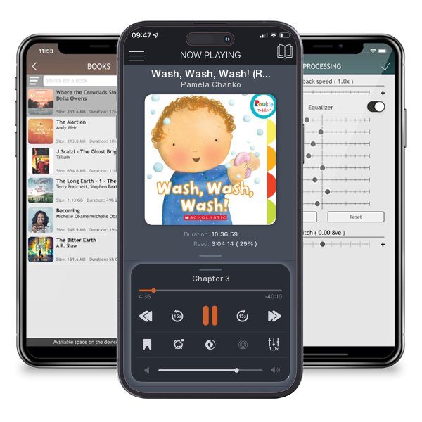 Download fo free audiobook Wash, Wash, Wash! (Rookie Toddler) (Board book) by Pamela Chanko and listen anywhere on your iOS devices in the ListenBook app.