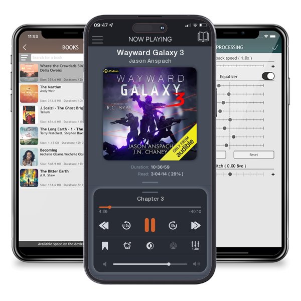 Download fo free audiobook Wayward Galaxy 3 by Jason Anspach and listen anywhere on your iOS devices in the ListenBook app.