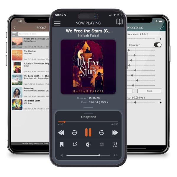 Download fo free audiobook We Free the Stars (Sands of Arawiya, #2) by Hafsah Faizal and listen anywhere on your iOS devices in the ListenBook app.