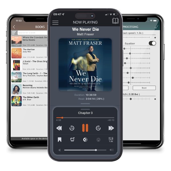 Download fo free audiobook We Never Die by Matt Fraser and listen anywhere on your iOS devices in the ListenBook app.