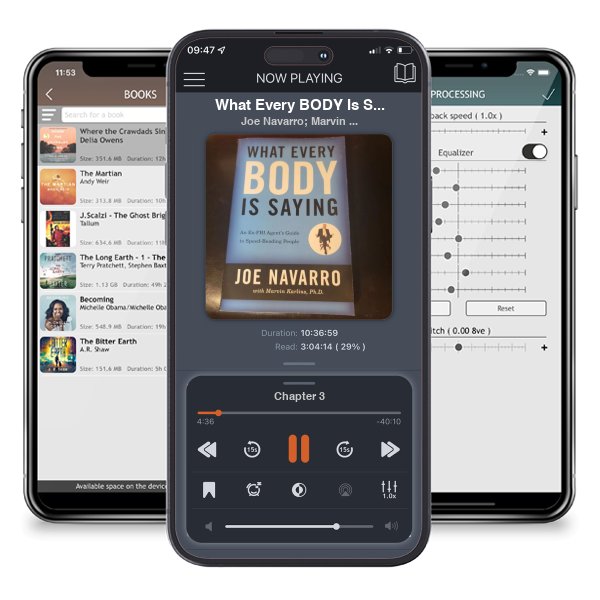 Download fo free audiobook What Every BODY Is Saying by Joe Navarro; Marvin Karlins and listen anywhere on your iOS devices in the ListenBook app.