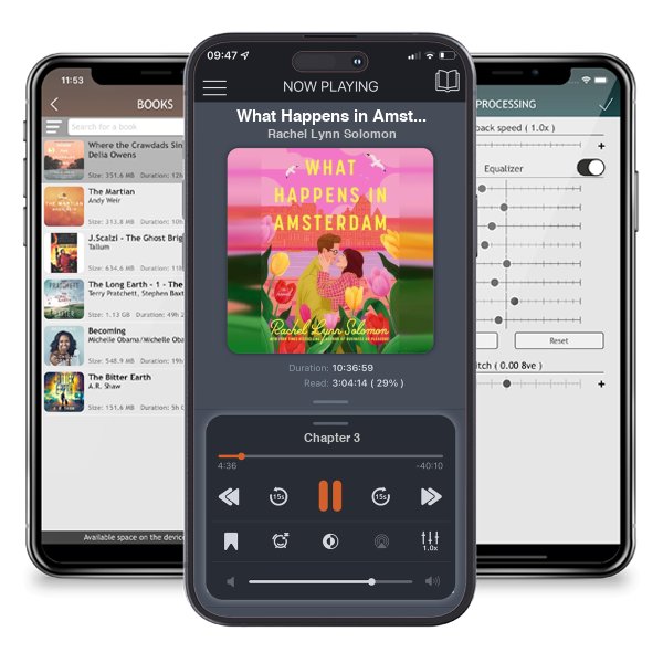 Download fo free audiobook What Happens in Amsterdam by Rachel Lynn Solomon and listen anywhere on your iOS devices in the ListenBook app.