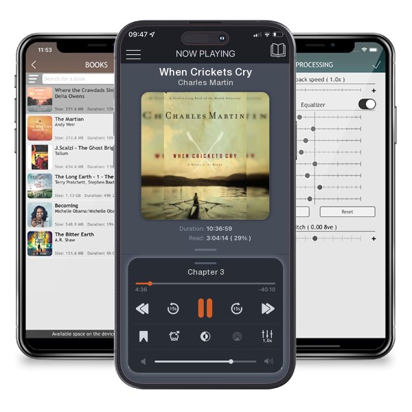 Download fo free audiobook When Crickets Cry by Charles Martin and listen anywhere on your iOS devices in the ListenBook app.