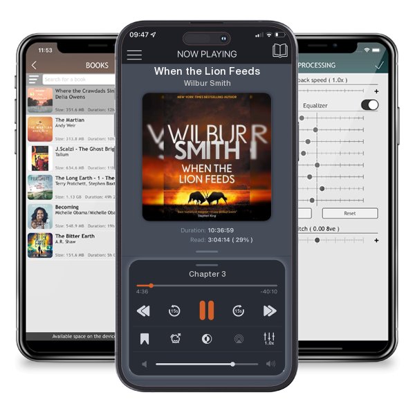 Download fo free audiobook When the Lion Feeds by Wilbur Smith and listen anywhere on your iOS devices in the ListenBook app.