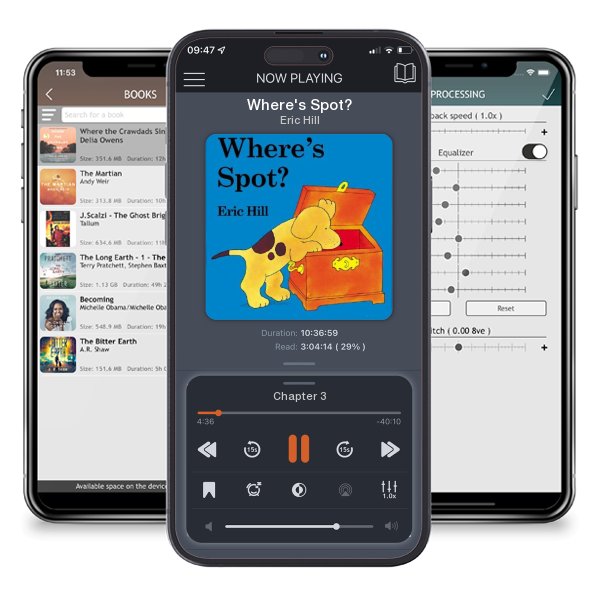 Download fo free audiobook Where's Spot? by Eric Hill and listen anywhere on your iOS devices in the ListenBook app.