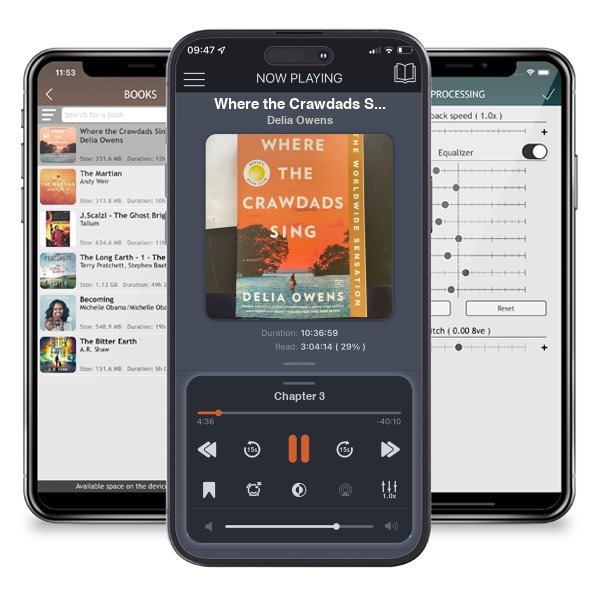 Download fo free audiobook Where the Crawdads Sing by Delia Owens and listen anywhere on your iOS devices in the ListenBook app.