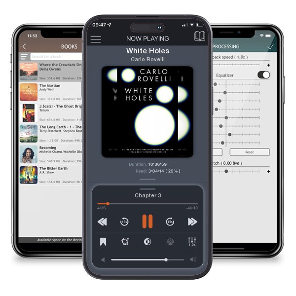 Download fo free audiobook White Holes by Carlo Rovelli and listen anywhere on your iOS devices in the ListenBook app.