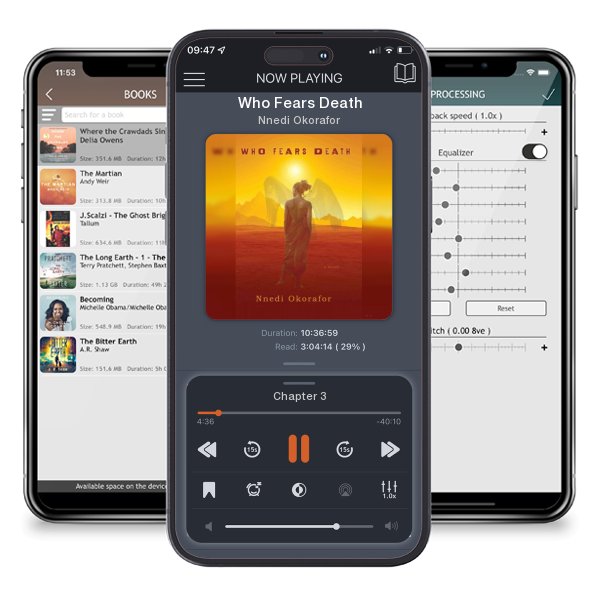Download fo free audiobook Who Fears Death by Nnedi Okorafor and listen anywhere on your iOS devices in the ListenBook app.