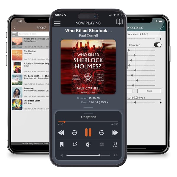Download fo free audiobook Who Killed Sherlock Holmes? (Shadow Police, #3) by Paul Cornell and listen anywhere on your iOS devices in the ListenBook app.