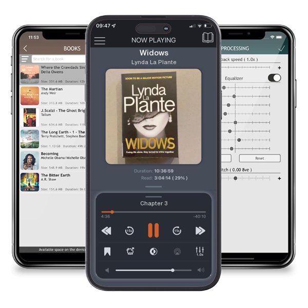 Download fo free audiobook Widows by Lynda La Plante and listen anywhere on your iOS devices in the ListenBook app.