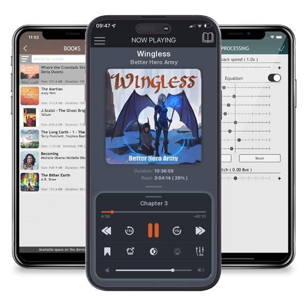 Download fo free audiobook Wingless by Better Hero Army and listen anywhere on your iOS devices in the ListenBook app.
