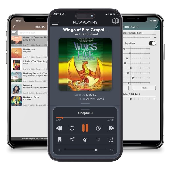 Download fo free audiobook Wings of Fire Graphic Novel 08 Escaping Peril by Tui T Sutherland and listen anywhere on your iOS devices in the ListenBook app.