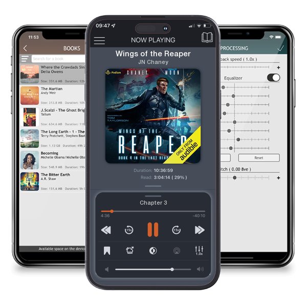 Download fo free audiobook Wings of the Reaper by JN Chaney and listen anywhere on your iOS devices in the ListenBook app.