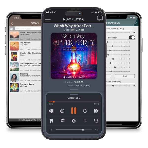Download fo free audiobook Witch Way After Forty by Jennifer L. Hart and listen anywhere on your iOS devices in the ListenBook app.