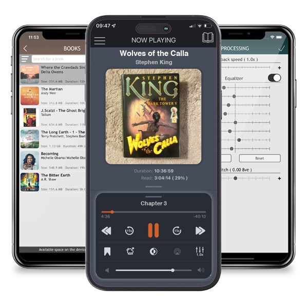 Download fo free audiobook Wolves of the Calla by Stephen King and listen anywhere on your iOS devices in the ListenBook app.