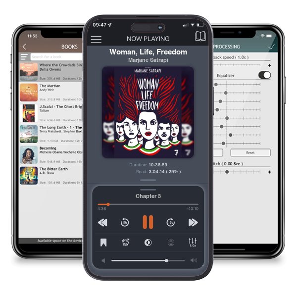 Download fo free audiobook Woman, Life, Freedom by Marjane Satrapi and listen anywhere on your iOS devices in the ListenBook app.