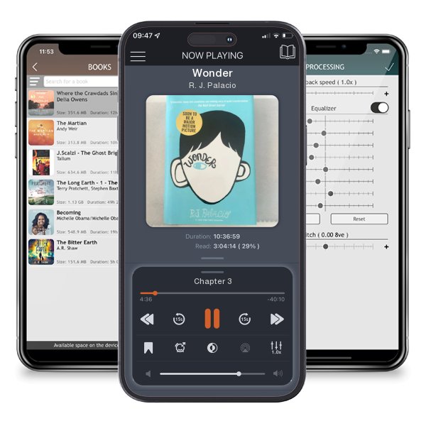 Download fo free audiobook Wonder by R. J. Palacio and listen anywhere on your iOS devices in the ListenBook app.