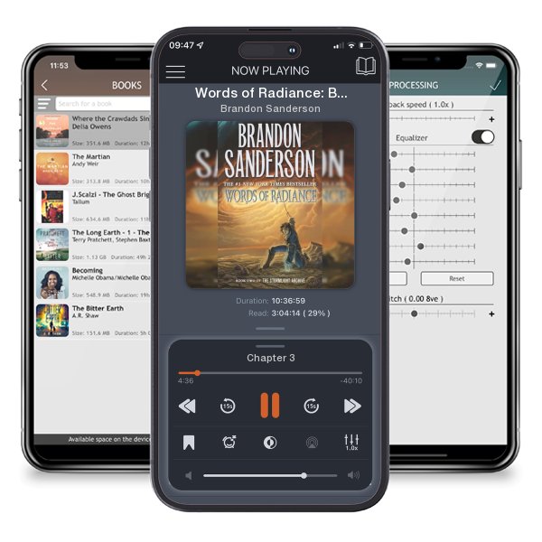 Download fo free audiobook Words of Radiance: Book Two of the Stormlight Archive by Brandon Sanderson and listen anywhere on your iOS devices in the ListenBook app.