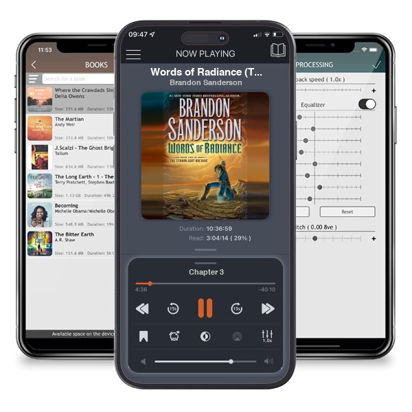 Download fo free audiobook Words of Radiance (The Stormlight Archive, #2) by Brandon Sanderson and listen anywhere on your iOS devices in the ListenBook app.