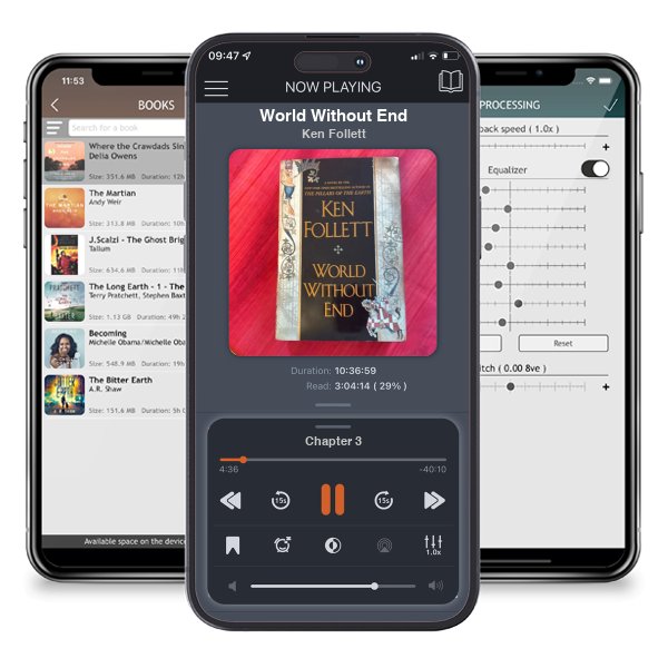 Download fo free audiobook World Without End by Ken Follett and listen anywhere on your iOS devices in the ListenBook app.