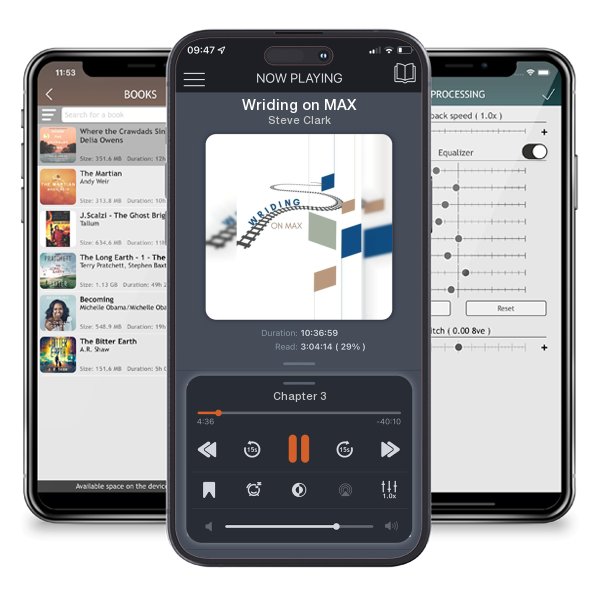 Download fo free audiobook Wriding on MAX by Steve Clark and listen anywhere on your iOS devices in the ListenBook app.