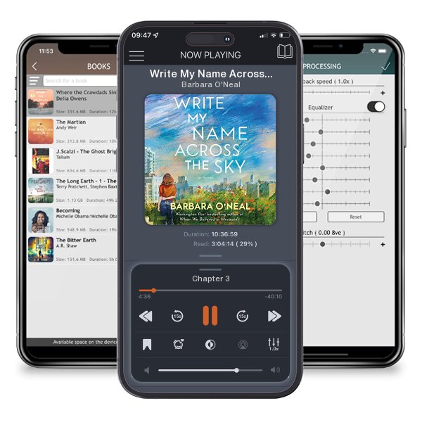 Download fo free audiobook Write My Name Across the Sky by Barbara O'Neal and listen anywhere on your iOS devices in the ListenBook app.