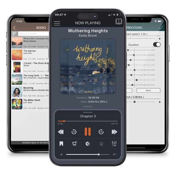 Download fo free audiobook Wuthering Heights by Emily Brontë and listen anywhere on your iOS devices in the ListenBook app.