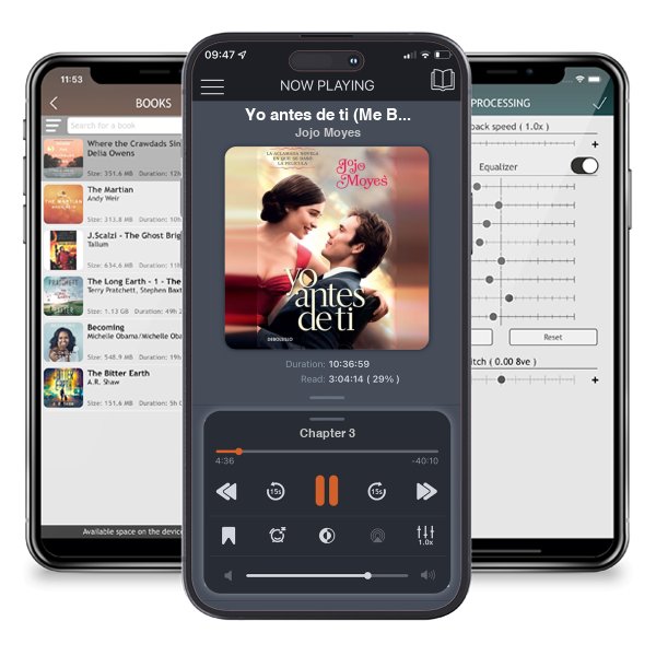 Descargar audiolibro gratis Yo antes de ti (Me Before You) by Jojo Moyes y escuchar en cualquier lugar en sus dispositivos iOS en la aplicación ListenBook.