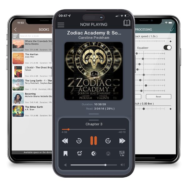 Download fo free audiobook Zodiac Academy 8: Sorrow and Starlight by Caroline Peckham and listen anywhere on your iOS devices in the ListenBook app.