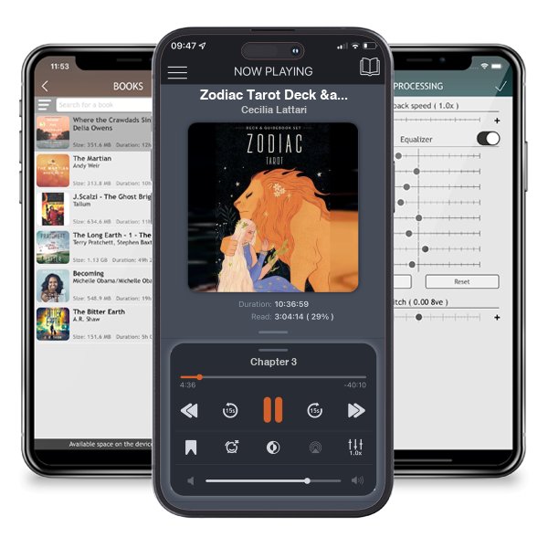 Download fo free audiobook Zodiac Tarot Deck & Book Set: 78-Card Astrology-Based Tarot Deck with Rider-Waite® Symbolism and 128-Page Full-Color Guidebook - Explore Zodiac Signs, Planets & Elements for Cosmic Insights and Intuitive Readings by Cecilia Lattari and listen anywhere on your iOS devices in the ListenBook app.